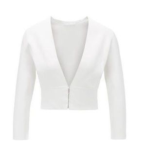Hugo Boss slim fit knit cardigan/ jacket “flama“, knit, white, NWT